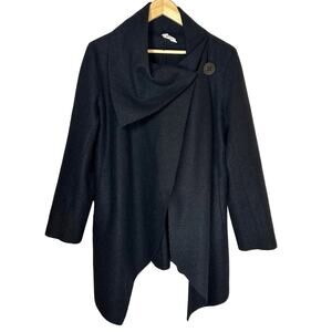 Indigenous Wool Alpaca Blend wrap jacket sustainable fashion Womans M